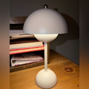 Modern White Portable and Rechargeable Table Lamp. Charges with USB-C cable